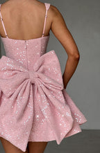 NOELLE| Elegantes Tweed Mini Kleid – Blush