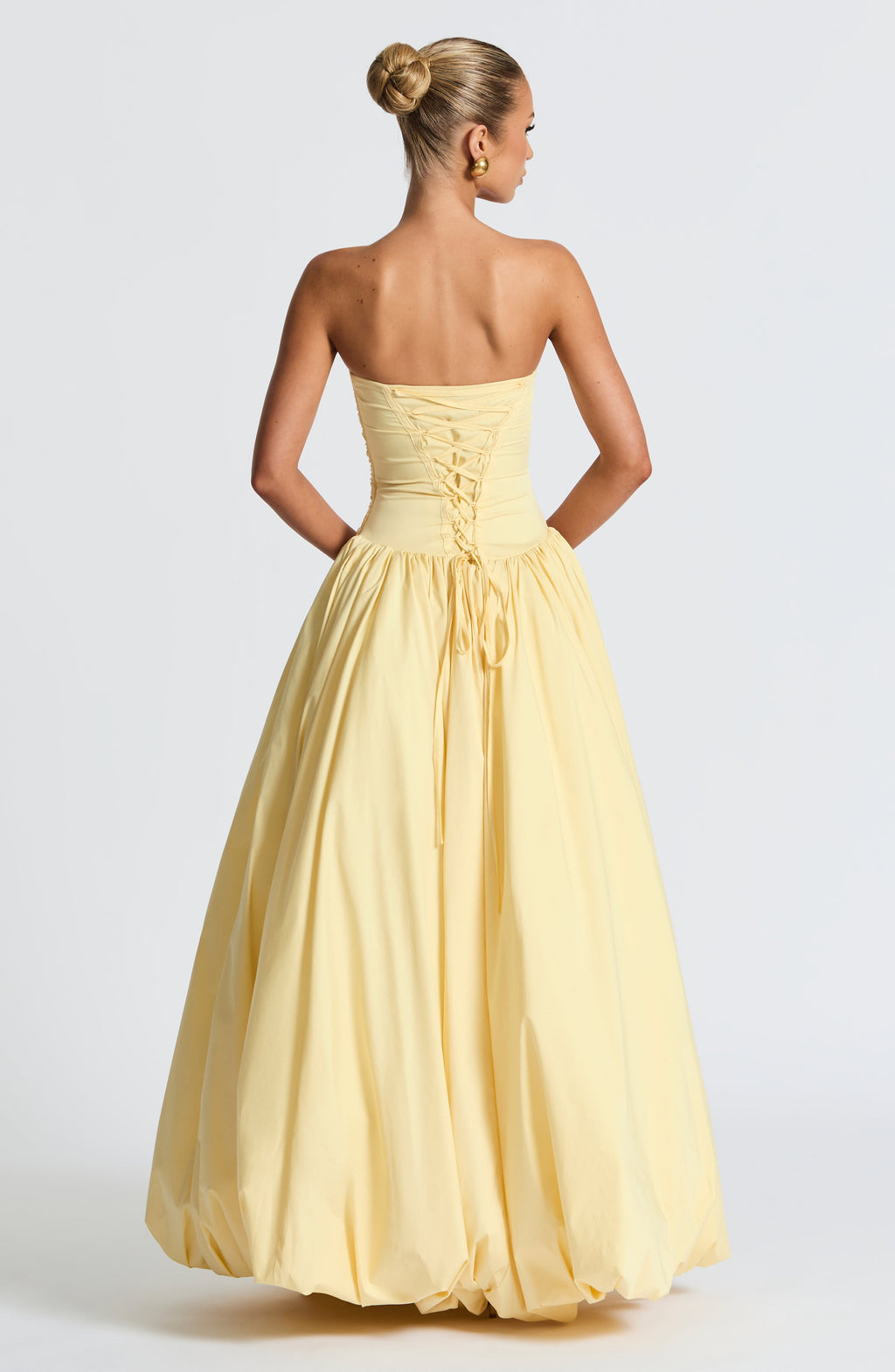 ÉLOÏSE | Elegantes Maxi Kleid mit Puffrock – Lemon