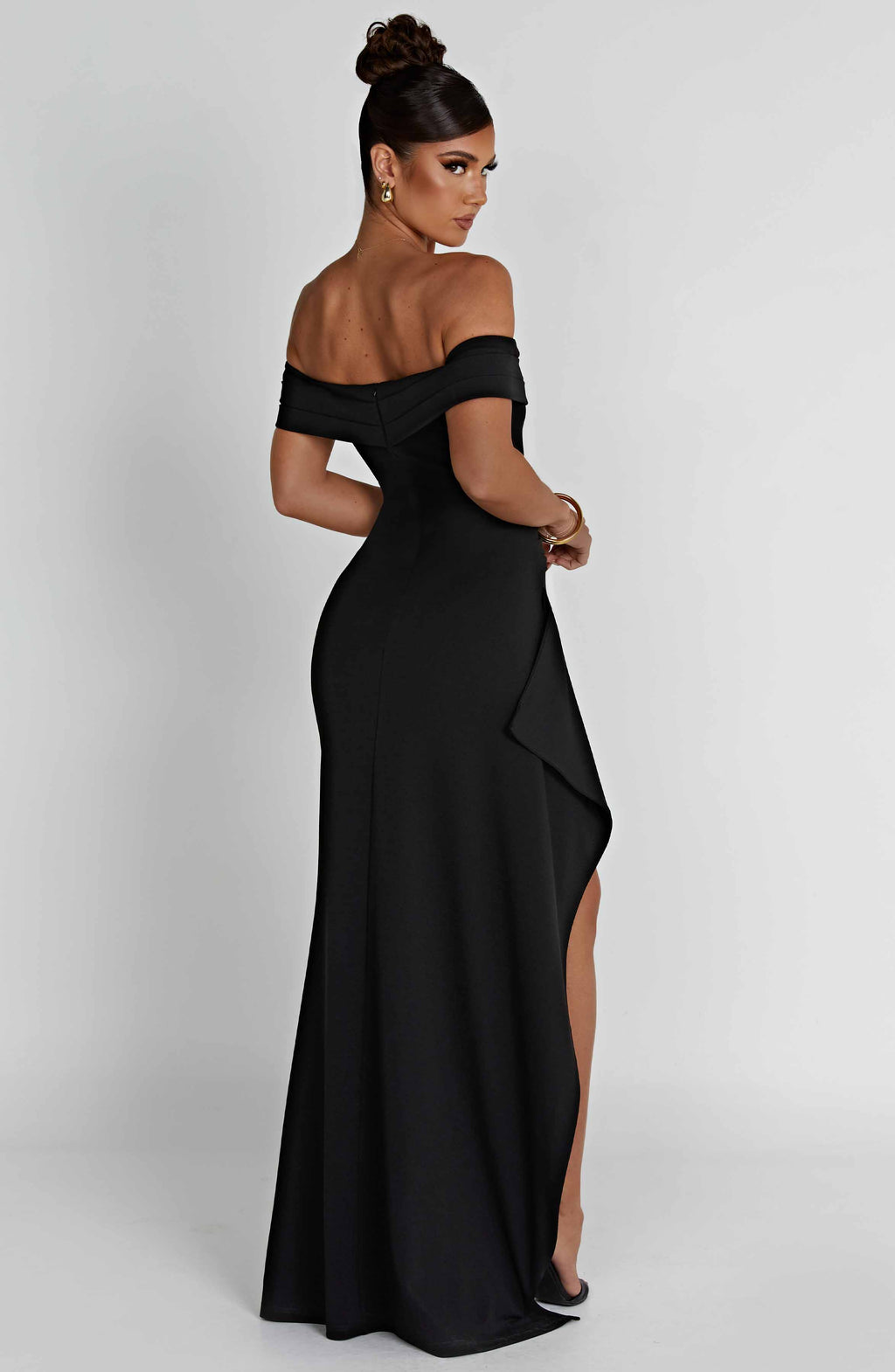 AURÉLIE | Elegantes Maxi Abendkleid – Schwarz
