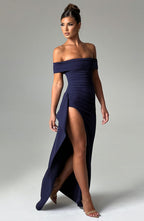 AURÉLIE | Elegantes Maxi Abendkleid – Marineblau