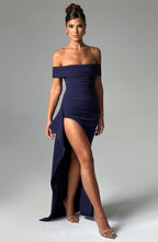 AURÉLIE | Elegantes Maxi Abendkleid – Marineblau