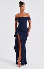 AURÉLIE | Elegantes Maxi Abendkleid – Marineblau