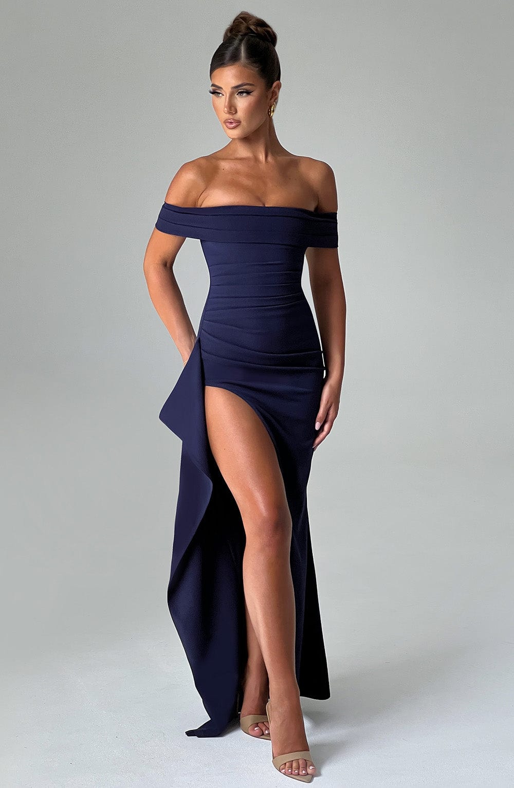 AURÉLIE | Elegantes Maxi Abendkleid – Marineblau
