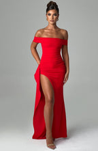 AURÉLIE | Elegantes Maxi Abendkleid – Schwarz