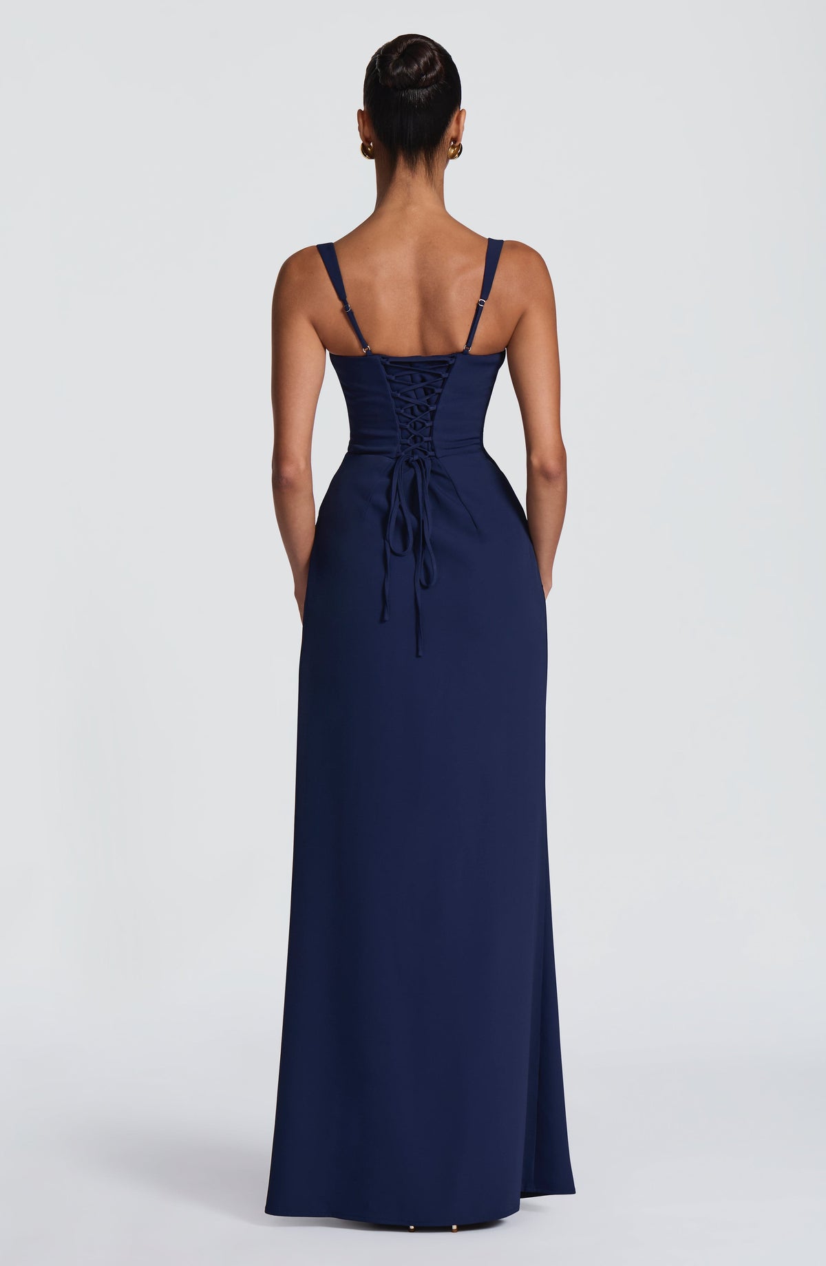 ÉLISE | Elegantes Maxi Kleid mit Wickelrock – Marineblau
