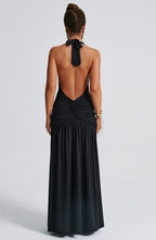 AMÉLIA | Elegantes Maxi Kleid – Schwarz