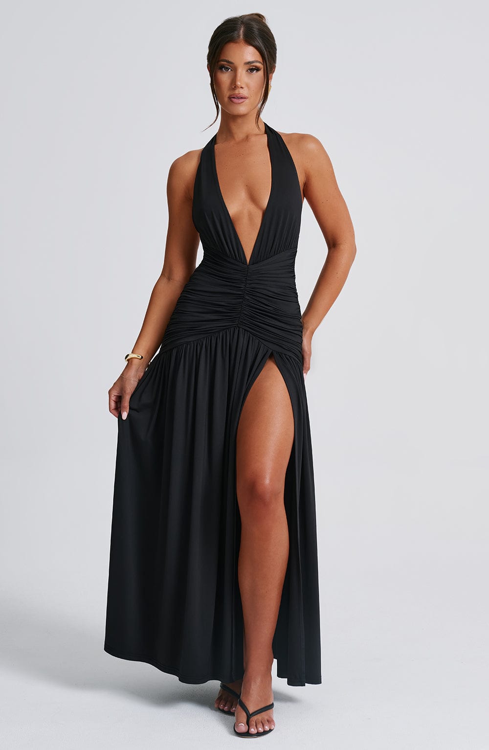 AMÉLIA | Elegantes Maxi Kleid – Schwarz
