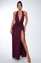 AMÉLIA | Elegantes Maxi Kleid – Cherry Lacquer