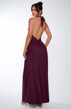 AMÉLIA | Elegantes Maxi Kleid – Cherry Lacquer