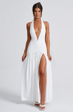 AMÉLIA | Elegantes Maxi Kleid – Weiß
