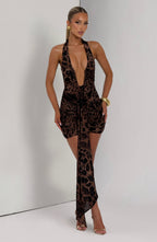 AURORA | Elegantes Mini Kleid – Leopard Print