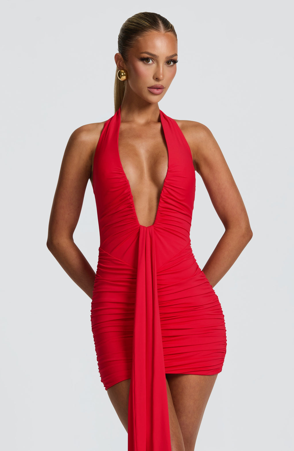 AURORA | Elegantes Mini Kleid – Rot