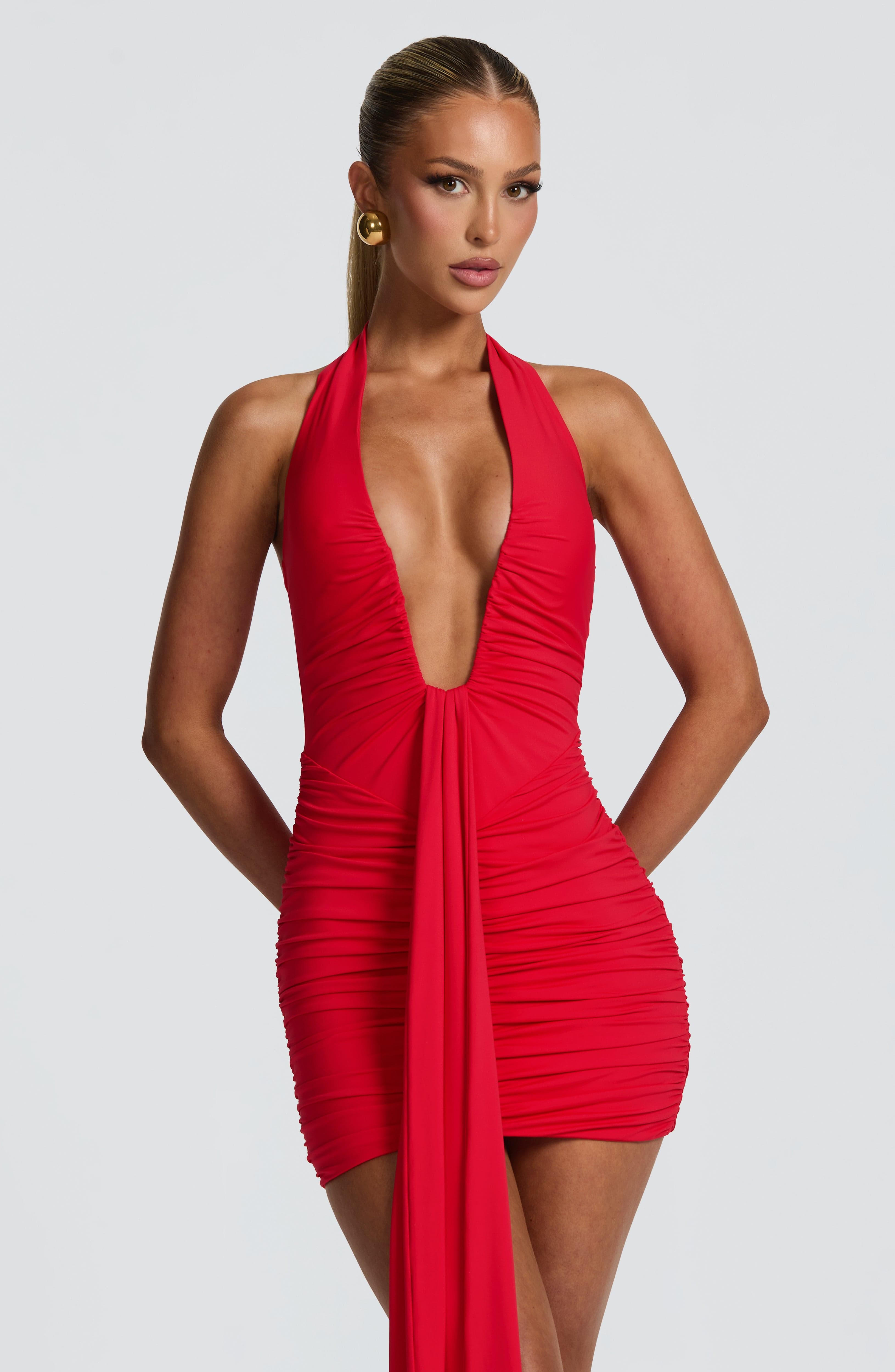 AURORA | Elegantes Mini Kleid – Rot