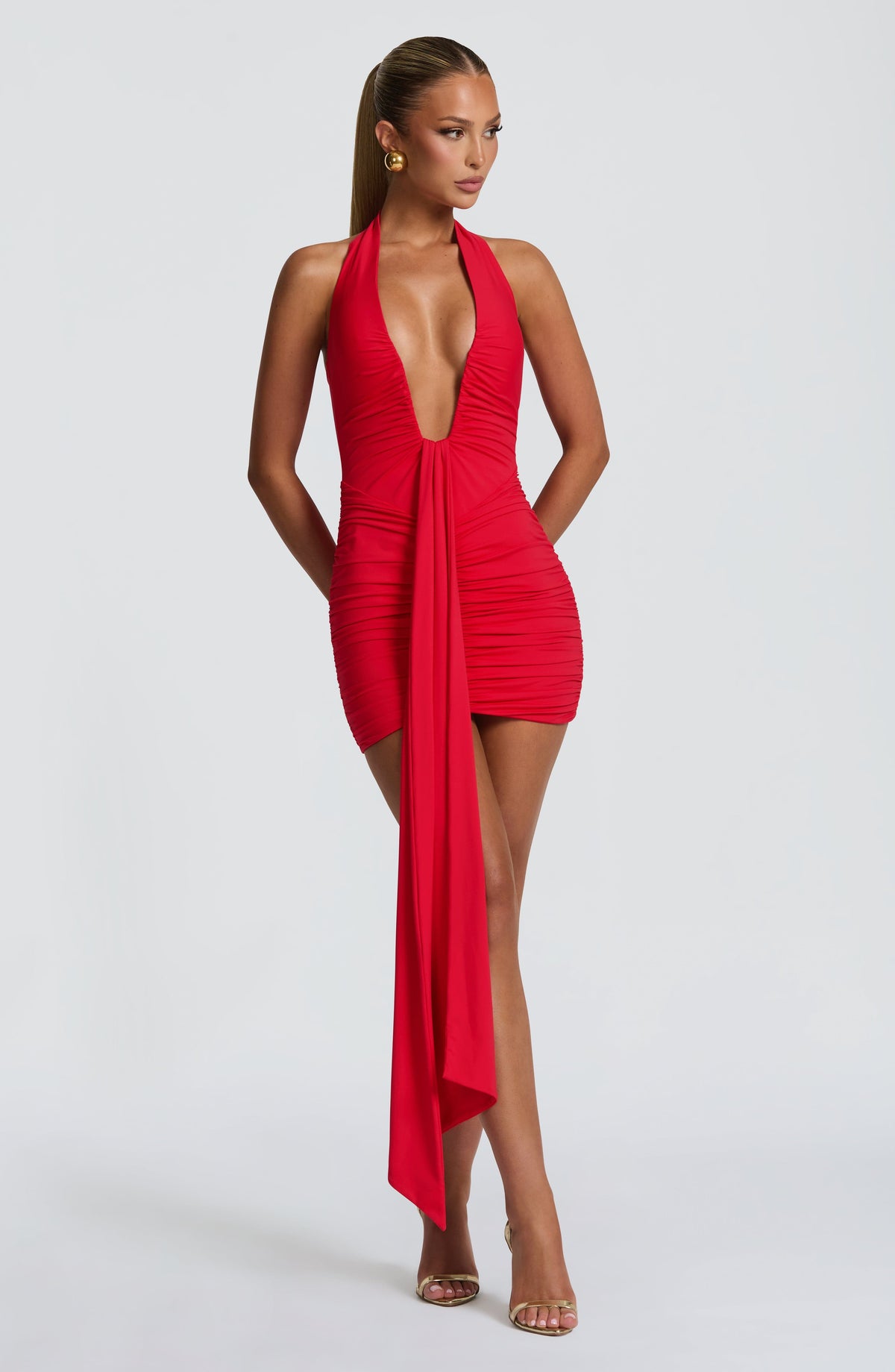 AURORA | Elegantes Mini Kleid – Rot